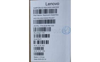 Lenovo 5CB1R61335 C-Cover with keyboard, US English Euro, Seashell, Non-FingerPrint, Puresight Logo, US