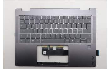 Lenovo 5CB1R61526 C-Cover with keyboard, Norwegian, Luna Grey, FingerPrint, Non_Puresight Logo