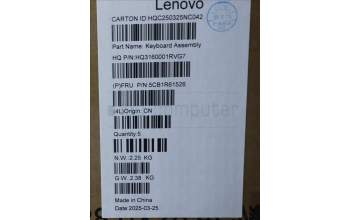 Lenovo 5CB1R61526 C-Cover with keyboard, Norwegian, Luna Grey, FingerPrint, Non_Puresight Logo