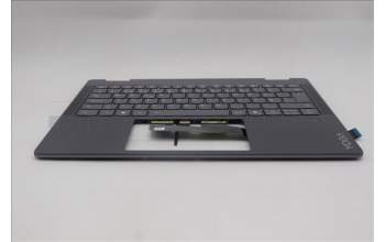 Lenovo 5CB1R61527 C-Cover with keyboard, Portuguese, Luna Grey, FingerPrint, Non-Puresight Logo, UK