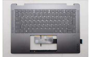 Lenovo 5CB1R61531 C-Cover with keyboard, Switzerland, Luna Grey, FingerPrint, Non-Puresight Logo, UK