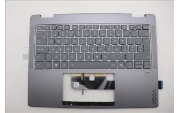 Lenovo 5CB1R61535 C-Cover with keyboard, UK English, Luna Grey, FingerPrint, Non-Puresight Logo, UK