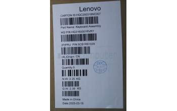 Lenovo 5CB1R61535 C-Cover with keyboard, UK English, Luna Grey, FingerPrint, Non-Puresight Logo, UK