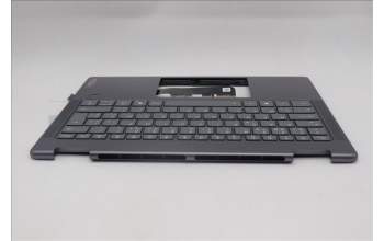 Lenovo 5CB1R61541 C-Cover with keyboard, Belgian, Luna Grey, FingerPrint, Non-Puresight Logo, UK