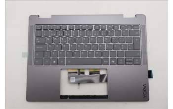 Lenovo 5CB1R61557 C-Cover with keyboard, Portuguese, Luna Grey, Non-FingerPrint, Non-Puresight Logo, UK
