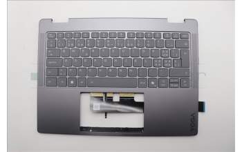 Lenovo 5CB1R61561 C-Cover with keyboard, Switzerland, Luna Grey, Non-FingerPrint, Non-Puresight Logo, UK