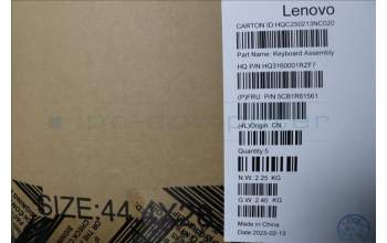 Lenovo 5CB1R61561 C-Cover with keyboard, Switzerland, Luna Grey, Non-FingerPrint, Non-Puresight Logo, UK