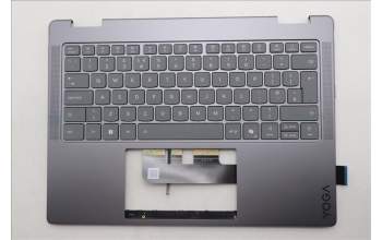 Lenovo 5CB1R61565 C-Cover with keyboard, UK English, Luna Grey, Non-FingerPrint, Non-Puresight Logo, UK