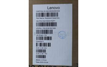 Lenovo 5CB1R61569 C-Cover with keyboard, Bulgarian, Luna Grey, Non-FingerPrint, Non-Puresight Logo, UK