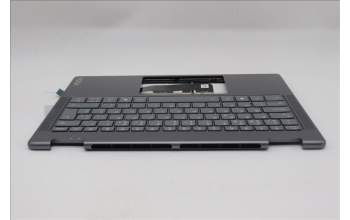 Lenovo 5CB1R61571 C-Cover with keyboard, Belgian, Luna Grey, Non-FingerPrint, Non-Puresight Logo, UK
