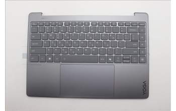 Lenovo 5CB1R61650 C-Cover with keyboard, Greek, Luna Grey, Puresight Logo, Screw, US