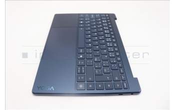 Lenovo 5CB1R61703 C-Cover with keyboard, Czech Slovakian, Cosmic Blue, Puresight Logo, Screw, UK