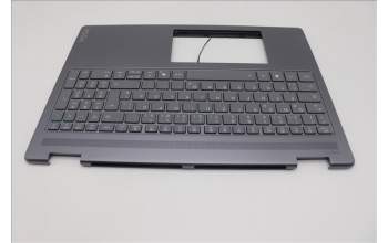 Lenovo 5CB1R68001 C-Cover with keyboard, German, Luna Grey, Puresight Logo, FingerPrint, UK