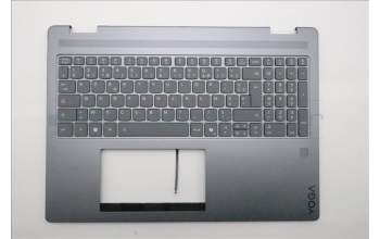 Lenovo 5CB1R68040 C-Cover with keyboard, French, Luna Grey, Non-Puresight Logo, FingerPrint, US