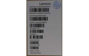 Lenovo 5CB1R68062 C-Cover with keyboard, German, Luna Grey, Non-Puresight Logo, Non-FingerPrint, UK