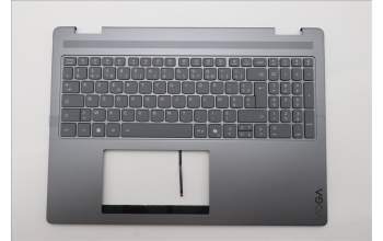 Lenovo 5CB1R68290 C-Cover with keyboard, French, Luna Grey, Non-Puresight Logo, Non-FingerPrint, US