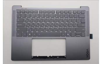 Lenovo 5CB1R68301 C-Cover with keyboard, Russian, Luna Grey, Puresight Logo, US