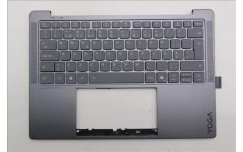 Lenovo 5CB1R68309 C-Cover with keyboard, Portuguese, Luna Grey, Puresight Logo, UK