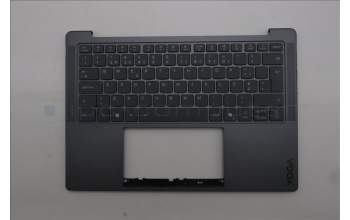 Lenovo 5CB1R68339 C-Cover with keyboard, Portuguese, Luna Grey, Non-Puresight Logo, UK