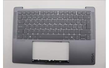 Lenovo 5CB1R68350 C-Cover with keyboard, Switzerland, Luna Grey, Non-Puresight Logo, UK