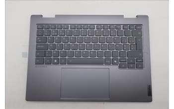 Lenovo 5CB1R71042 C-Cover with keyboard, Belgian, Luna Grey, Backlight, UK