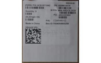 Lenovo 5CB1R71042 C-Cover with keyboard, Belgian, Luna Grey, Backlight, UK