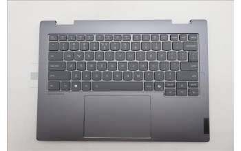 Lenovo 5CB1R71044 C-Cover with keyboard, US English Euro, Luna Grey, Backlight, US