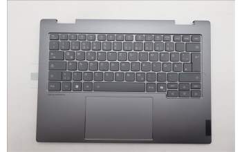Lenovo 5CB1R71045 C-Cover with keyboard, German, Luna Grey, Backlight, UK