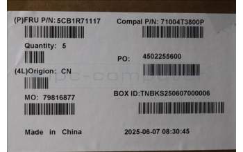 Lenovo 5CB1R71117 C-Cover with keyboard, Greek, Luna Grey, US