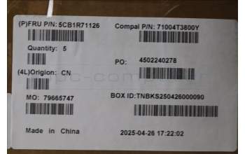 Lenovo 5CB1R71126 C-Cover with keyboard, Italian, Luna Grey, UK