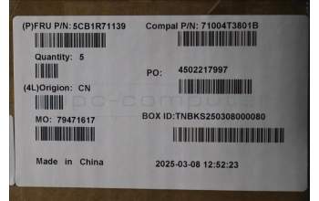 Lenovo 5CB1R71139 C-Cover with keyboard, Slovenian, Luna Grey, UK