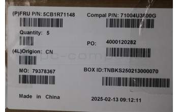 Lenovo 5CB1R71148 C-Cover with keyboard, English, Luna Grey, US