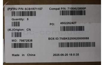 Lenovo 5CB1R71157 C-Cover with keyboard, UK English, Luna Grey, UK