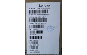 Lenovo 5CB1R71271 C-Cover with keyboard, Greek, Tidal Teal, Non-FingerPrint, Puresight Logo, US
