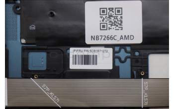 Lenovo 5CB1R71272 C-Cover with keyboard, German, Tidal Teal, Non-FingerPrint, Puresight Logo, UK