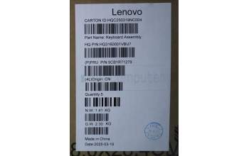 Lenovo 5CB1R71279 C-Cover with keyboard, Switzerland, Tidal Teal, Non-FingerPrint, Puresight Logo, UK