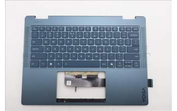 Lenovo 5CB1R71284 C-Cover with keyboard, US English Euro, Tidal Teal, Non-FingerPrint, Puresight Logo, US