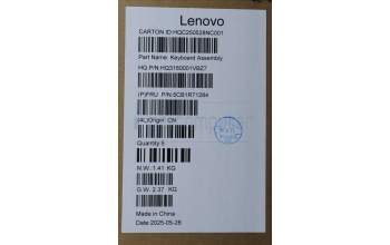 Lenovo 5CB1R71284 C-Cover with keyboard, US English Euro, Tidal Teal, Non-FingerPrint, Puresight Logo, US