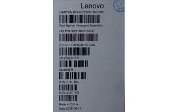 Lenovo 5CB1R71289 C-Cover with keyboard, Belgian, Tidal Teal, Non-FingerPrint, Puresight Logo, UK