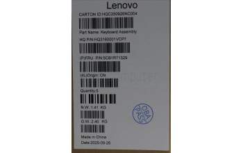 Lenovo 5CB1R71329 C-Cover with keyboard, Spanish, Seashell, FingerPrint, Puresight Logo, UK