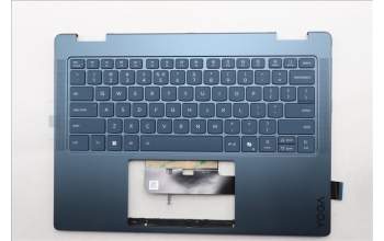 Lenovo 5CB1R71395 C-Cover with keyboard, US English Euro, Tidal Teal, Non-FingerPrint, Non-Puresight Logo, US