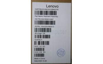 Lenovo 5CB1R83513 C-Cover with keyboard, Italian, Seashell, FingerPrint, Non-Puresight Logo, UK