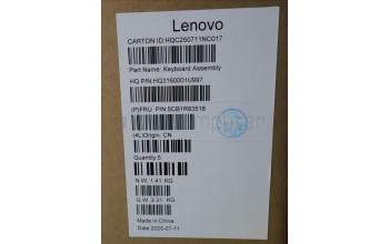 Lenovo 5CB1R83518 C-Cover with keyboard, German, Seashell, FingerPrint, Non-Puresight Logo, UK