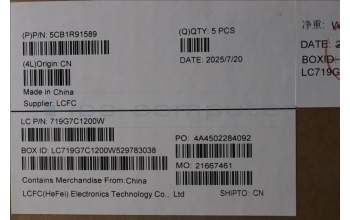 Lenovo 5CB1R91589 C-Cover with keyboard, German, Luna Grey, DIS, UK