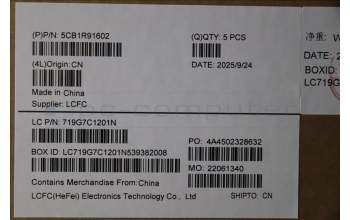 Lenovo 5CB1R91602 C-Cover with keyboard, Spanish, Luna Grey, DIS, UK