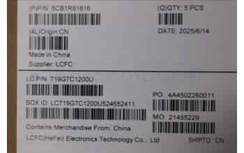 Lenovo 5CB1R91616 C-Cover with keyboard, French, Luna Grey, UMA, US