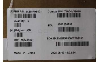 Lenovo 5CB1R98401 C-Cover with keyboard, Hungarian, Tidal Teal, UK