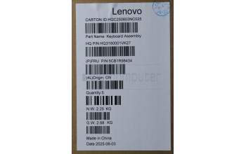 Lenovo 5CB1R98434 C-Cover with keyboard, Nordic, Seashell, FingerPrint, Non-Puresight Logo, UK