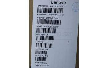 Lenovo 5CB1R99761 C-Cover with keyboard, Nordic, Seashell, Non-FingerPrint, Puresight Logo, UK