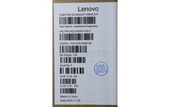 Lenovo 5CB1R99796 C-Cover with keyboard, French, Seashell, Non-FingerPrint, Non-Puresight Logo, US